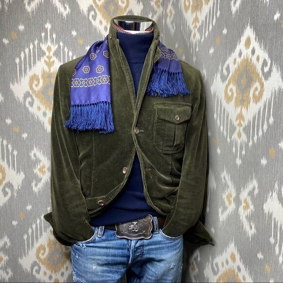 Vintage Polo Ralph Lauren Navy Cashmere Bullion Crest L/S Turtleneck Sweater - Picture 7 of 16